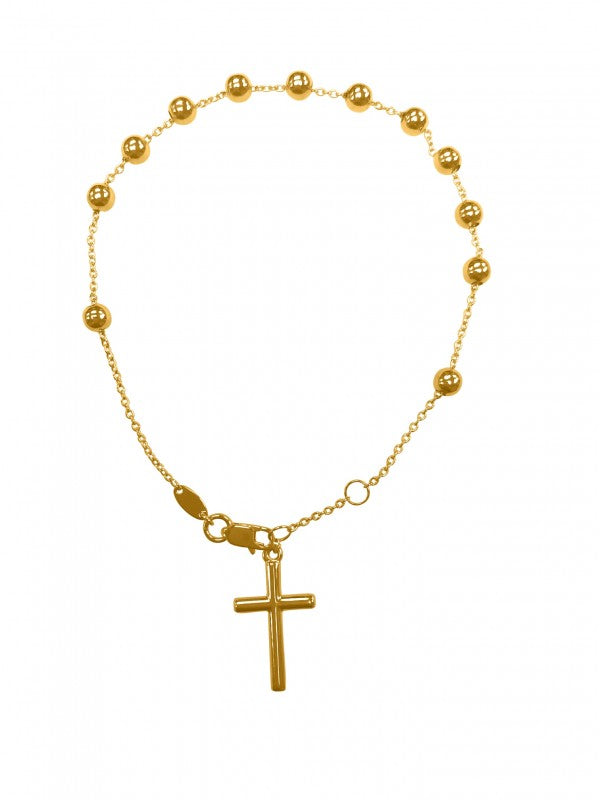 10K YELLOW GOLD ROSARY BRACELET