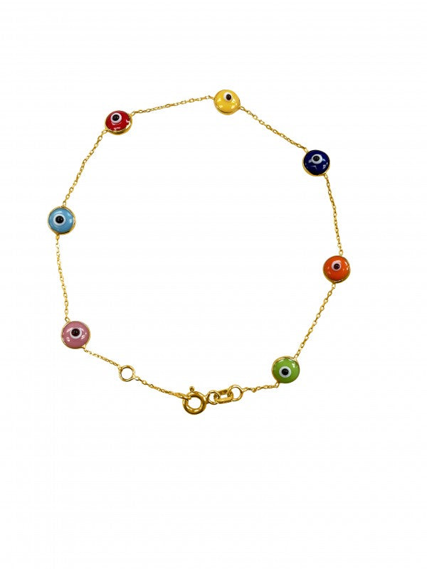 10K MULTI COLOUR EYE BRACELET