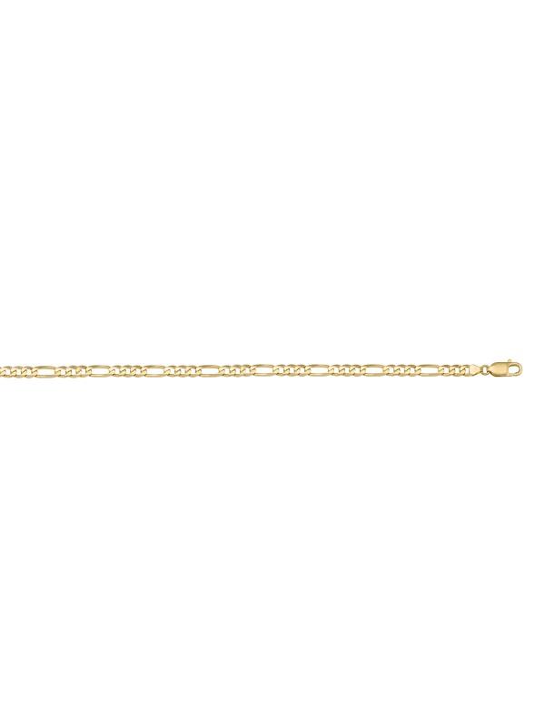 Yellow Gold Solid Figaro Link Anklet
