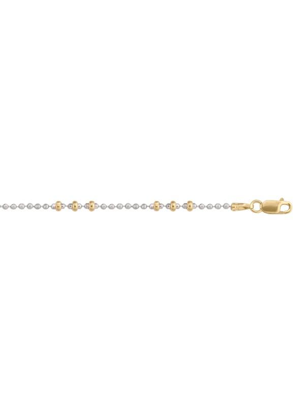 Two Tone Station Station Bead Anklet