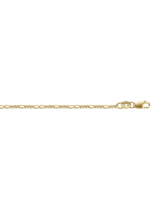 F043 - YELLOW GOLD LIGHTLY PLATED SOLID FIGARO LINK