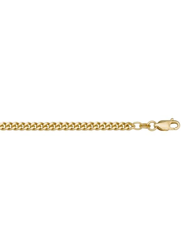 G085 - YELLOW GOLD LIGHTLY PLATED SOLID CURB LINK