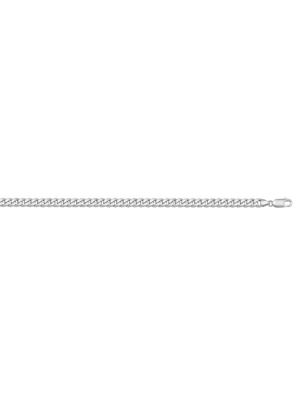 N1018 - WHITE GOLD SOLID FLAT BEVELED LINK