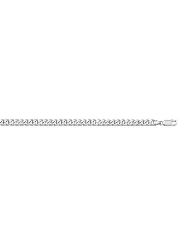 N1019 - WHITE GOLD SOLID FLAT BEVELED LINK