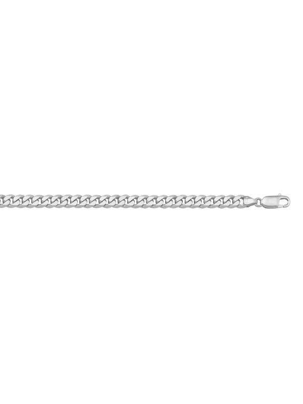 N1020 - WHITE GOLD SOLID FLAT BEVELED LINK