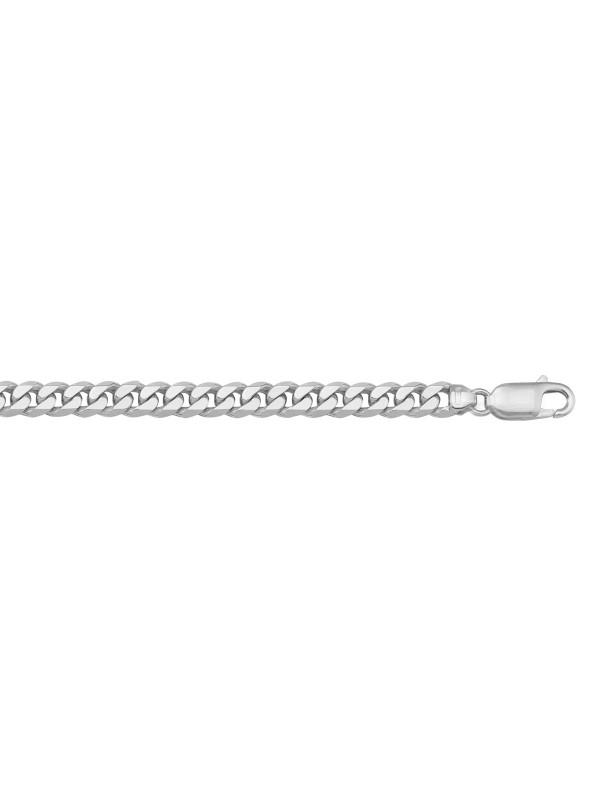 N1021 - WHITE GOLD SOLID FLAT BEVELED LINK