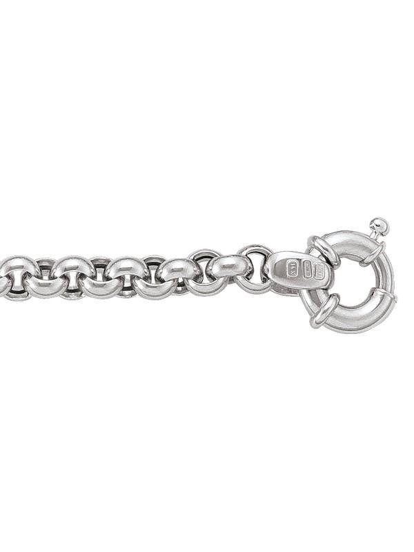 WHITE GOLD HOLLOW FLAT BYZANTINE LINK