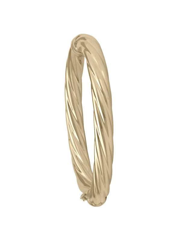 N5705 - 8MM YELLOW GOLD TWIST BANGLE