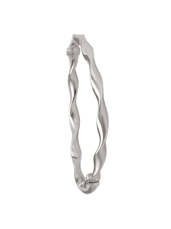 N5735 - WHITE GOLD TWIST BANGLE