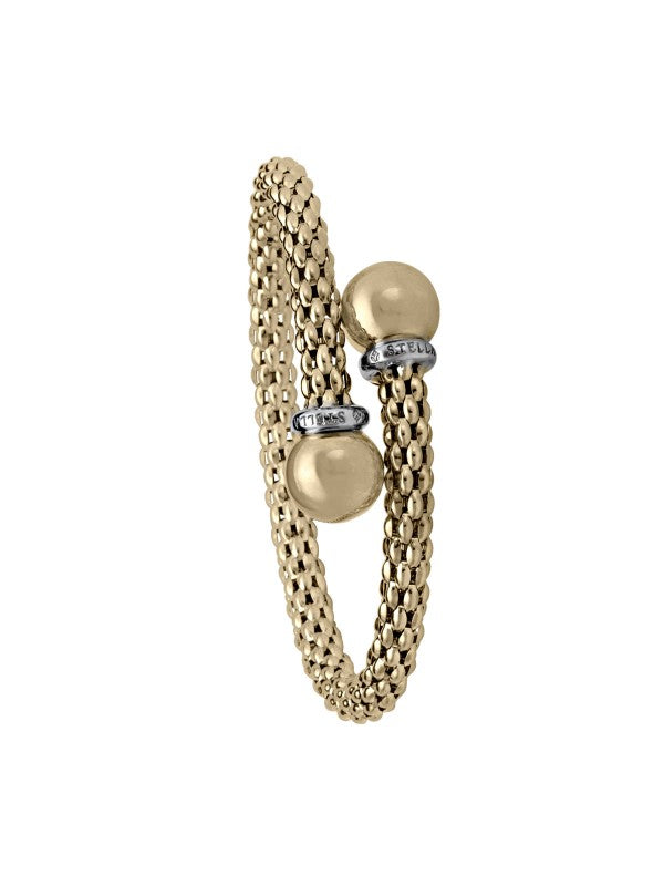 N5820 - TWO TONE FANCY MESH BANGLE