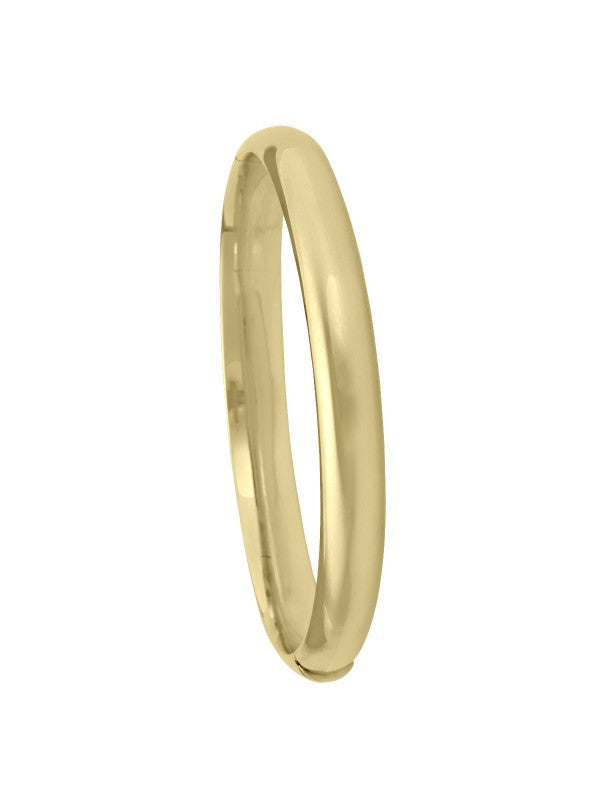 N5825 - YELLOW GOLD HIGH POLISH HOLLOW BANGLE