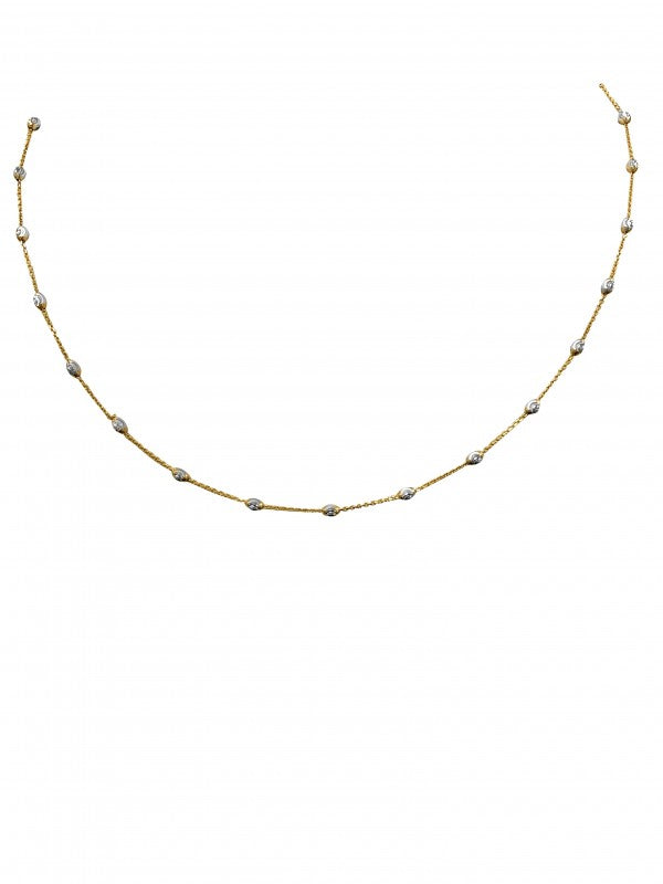 PINK & WHITE STATION BEAD CHAIN