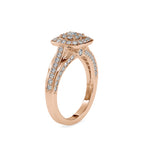 SKU: 0001 (22K) Rose Gold Double Halo Split Shank Engagement Ring