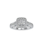 SKU: 0001 (14K) Rose Gold Double Halo Split Shank Engagement Ring