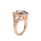 SKU: 0002 (22K) Cushion  Diamond Halo With V Shank  Engagment Ring in Rose Gold