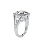 SKU: 0002 (10K) Cushion  Diamond Halo With V Shank  Engagment Ring in Rose Gold