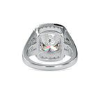 SKU: 0002 (10K) Cushion  Diamond Halo With V Shank  Engagment Ring in Rose Gold