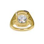 SKU: 0002 (10K) Cushion  Diamond Halo With V Shank  Engagment Ring in Rose Gold