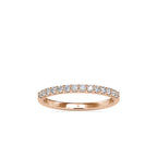 SKU: 0003 (22K) Classic Half-Pave Diamond Band in Rose Gold