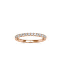 SKU: 0003 (14K) Classic Half-Pave Diamond Band in Rose Gold
