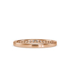 SKU: 0003 (10K) Classic Half-Pave Diamond Band in Rose Gold