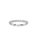 SKU: 0003 (22K) Classic Half-Pave Diamond Band in Rose Gold