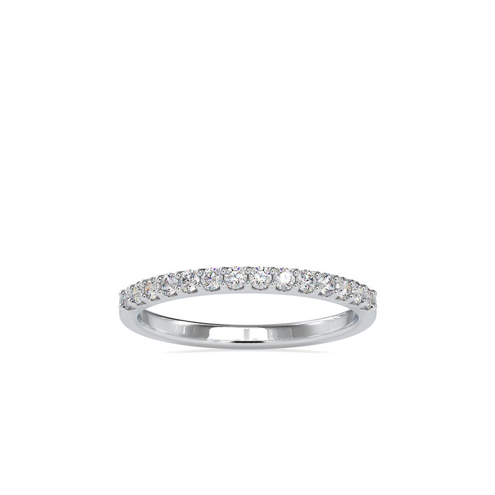 SKU: 0003 (18K) Classic Half-Pave Diamond Band in Rose Gold