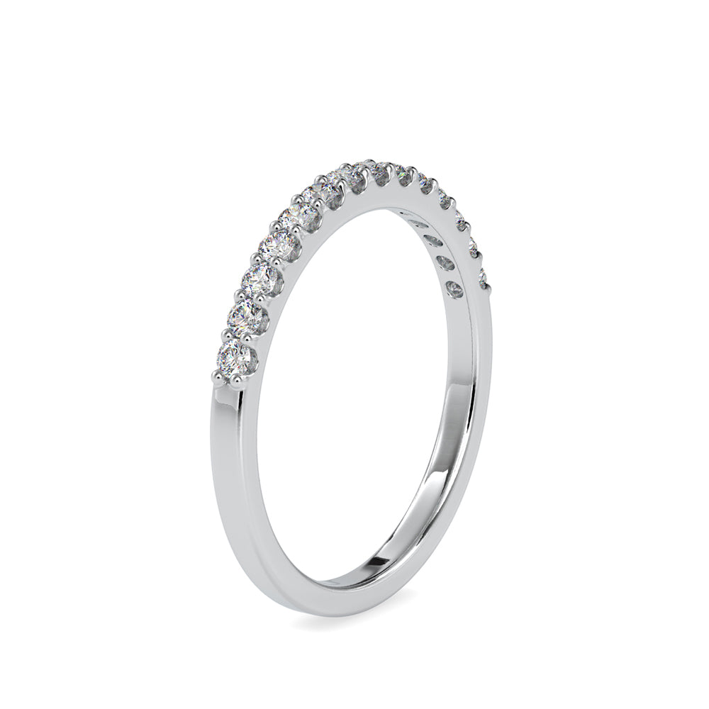 SKU: 0003 (10K) Classic Half-Pave Diamond Band in Rose Gold