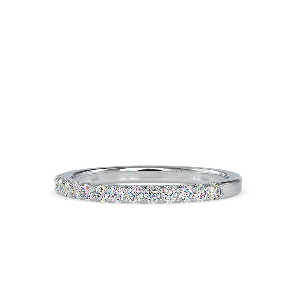 SKU: 0003 (14K) Classic Half-Pave Diamond Band in Rose Gold
