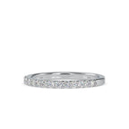 SKU: 0003 (18K) Classic Half-Pave Diamond Band in Rose Gold