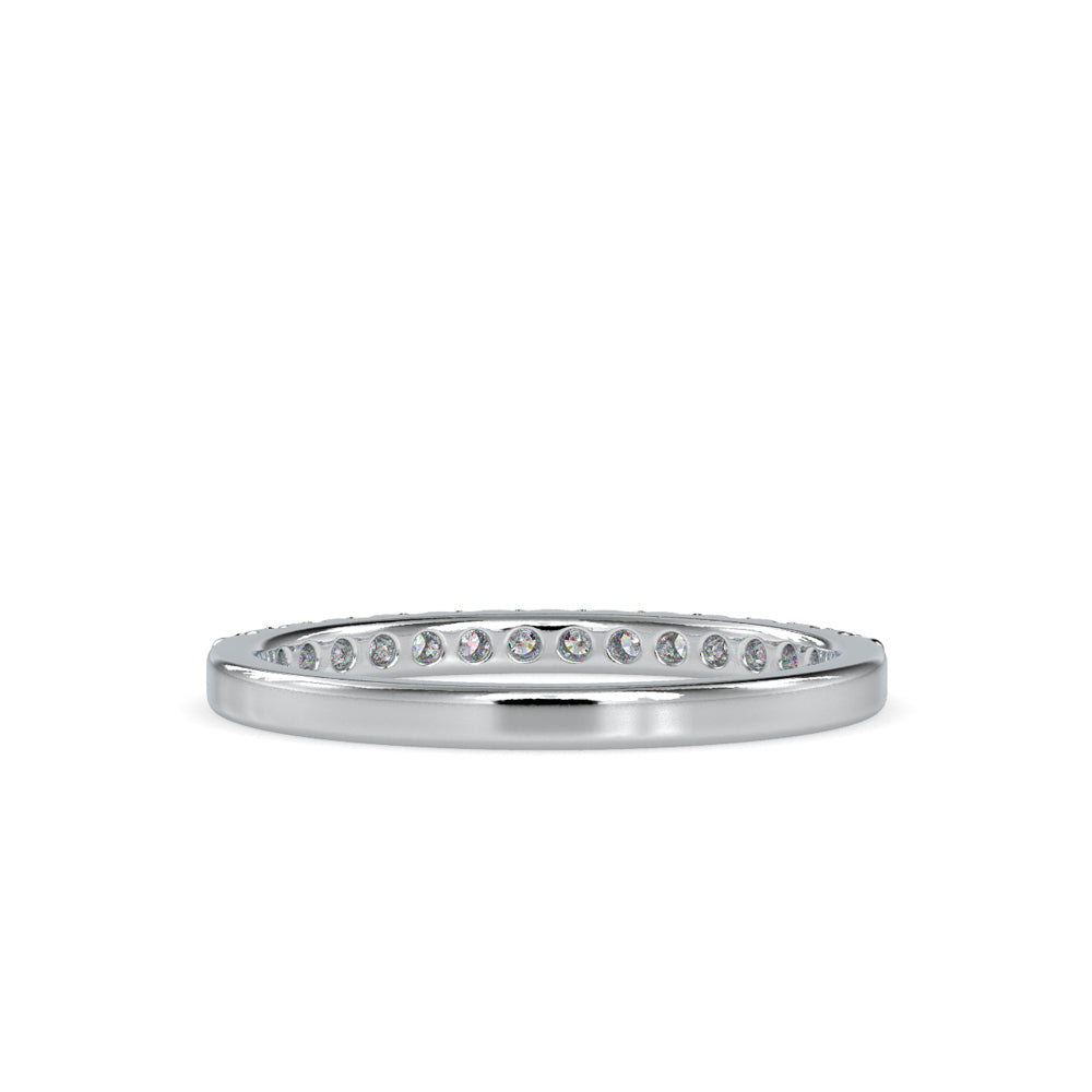 SKU: 0003 (22K) Classic Half-Pave Diamond Band in Rose Gold