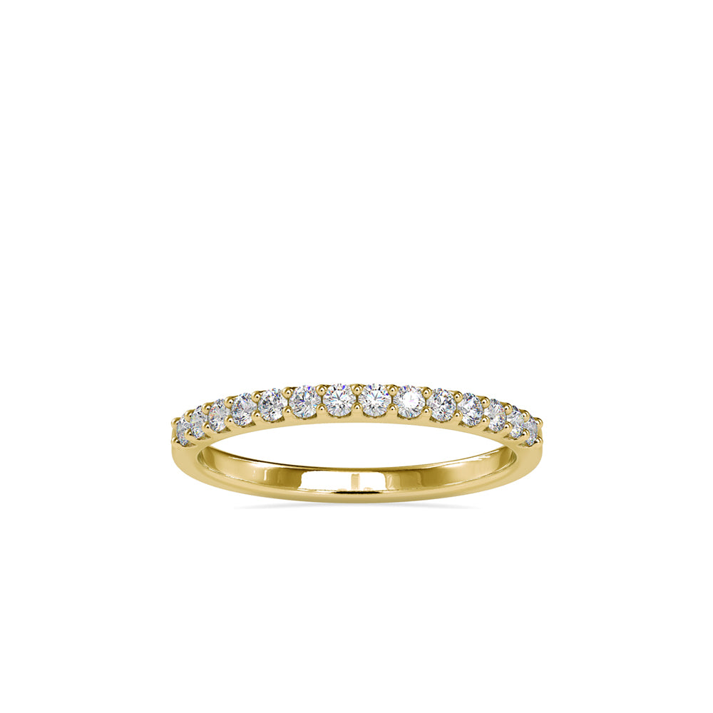 SKU: 0003 (22K) Classic Half-Pave Diamond Band in Rose Gold