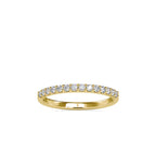 SKU: 0003 (18K) Classic Half-Pave Diamond Band in Rose Gold
