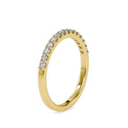 SKU: 0003 (14K) Classic Half-Pave Diamond Band in Rose Gold