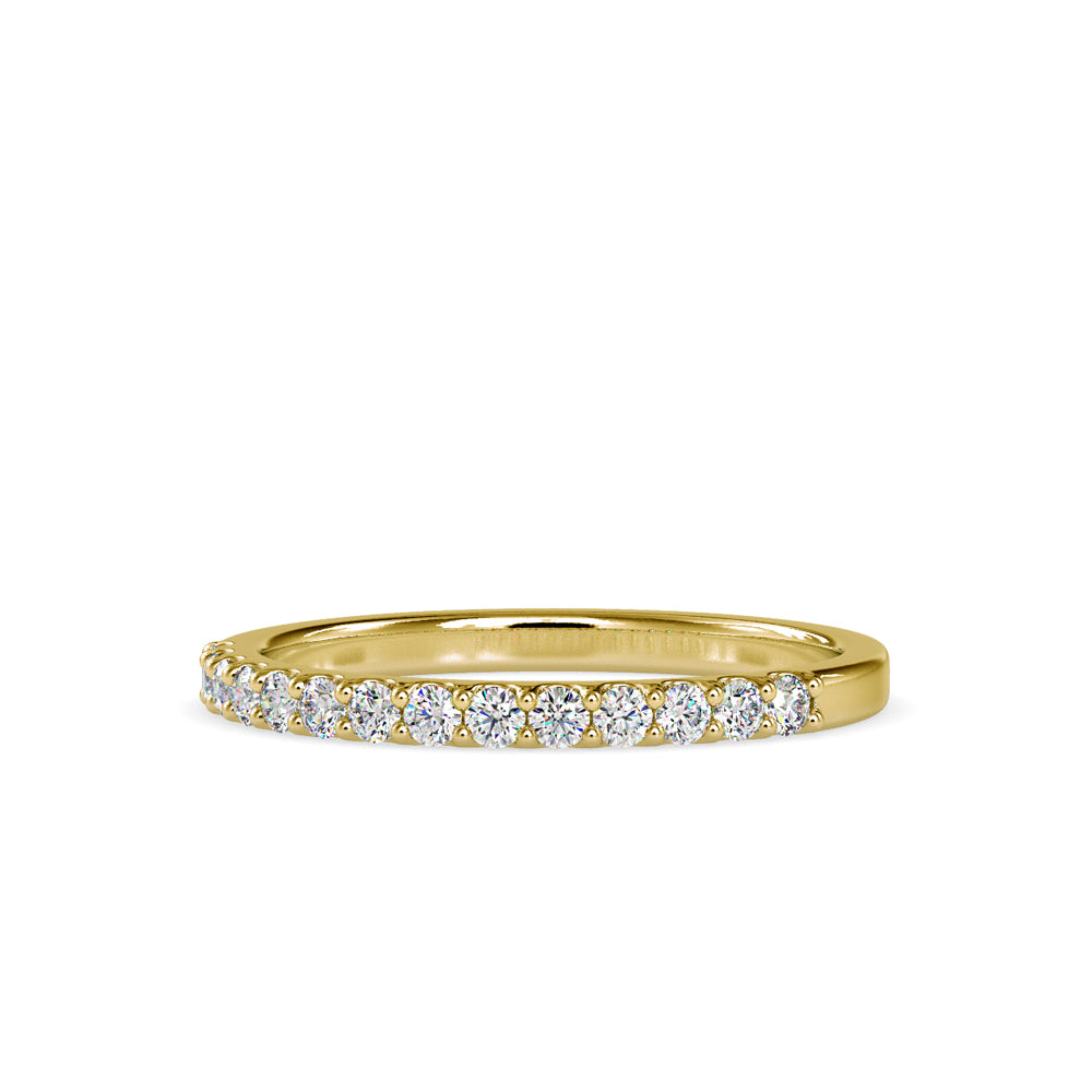 SKU: 0003 (10K) Classic Half-Pave Diamond Band in Rose Gold