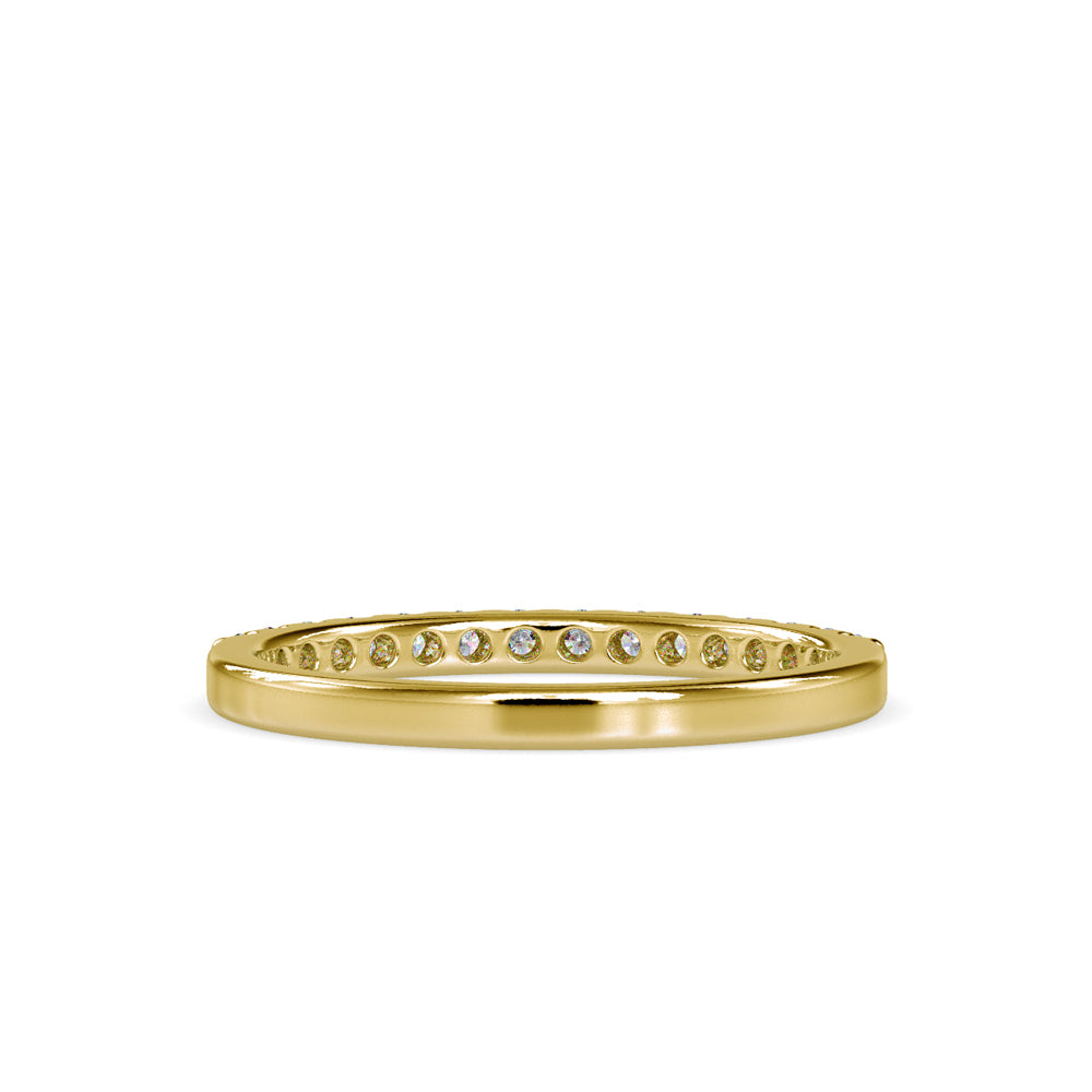 SKU: 0003 (10K) Classic Half-Pave Diamond Band in Rose Gold