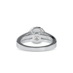SKU: 0004 (18K) RBC Diamond Halo Split-Shank Engagment Ring in Rose Gold.