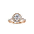 SKU: 0005 (10K) Round Diamond Engagment Ring in Rose Gold.