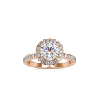 SKU: 0005 (18K) Round Diamond Engagment Ring in Rose Gold.