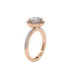SKU: 0005 (10K) Round Diamond Engagment Ring in Rose Gold.