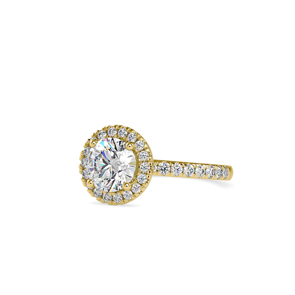 SKU: 0005 (22K) Round Diamond Engagment Ring in Rose Gold.