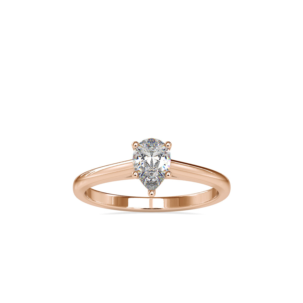 SKU: 0006 (18K) Pear  Shape Dainty Engagment ring in Rose Gold.