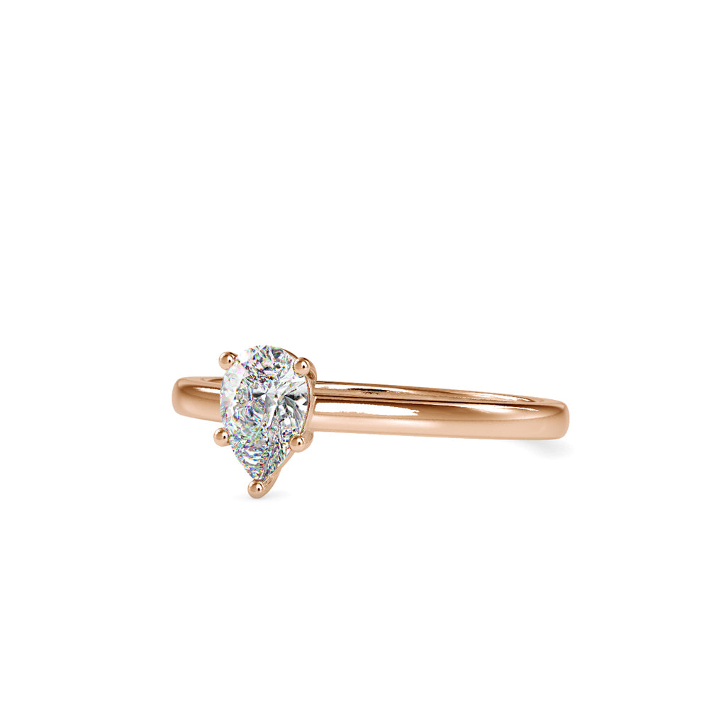 SKU: 0006 (10K) Pear  Shape Dainty Engagment ring in Rose Gold.