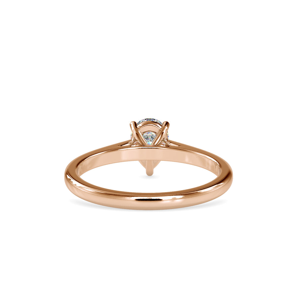 SKU: 0006 (10K) Pear  Shape Dainty Engagment ring in Rose Gold.