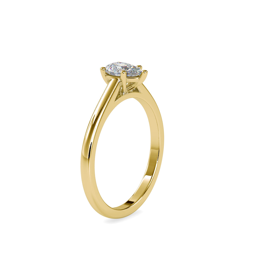 SKU: 0006 (14K) Pear  Shape Dainty Engagment ring in Rose Gold.