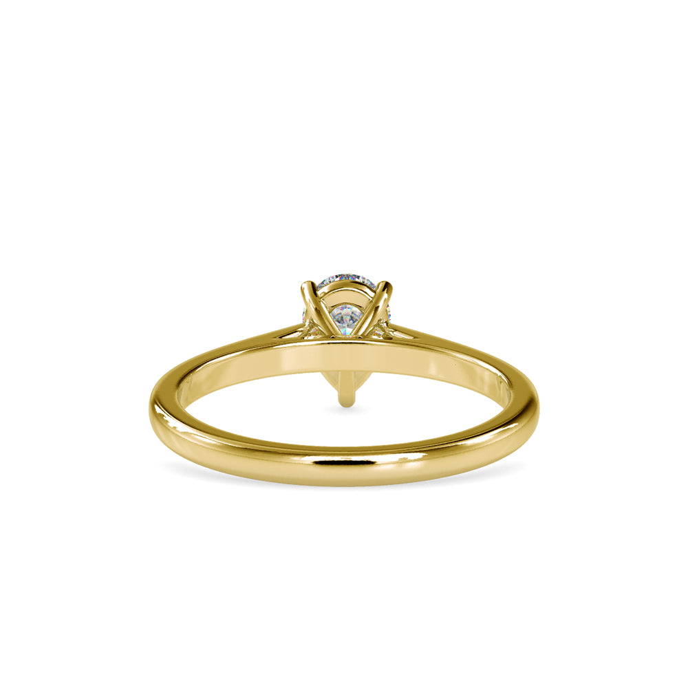 SKU: 0006 (14K) Pear  Shape Dainty Engagment ring in Rose Gold.