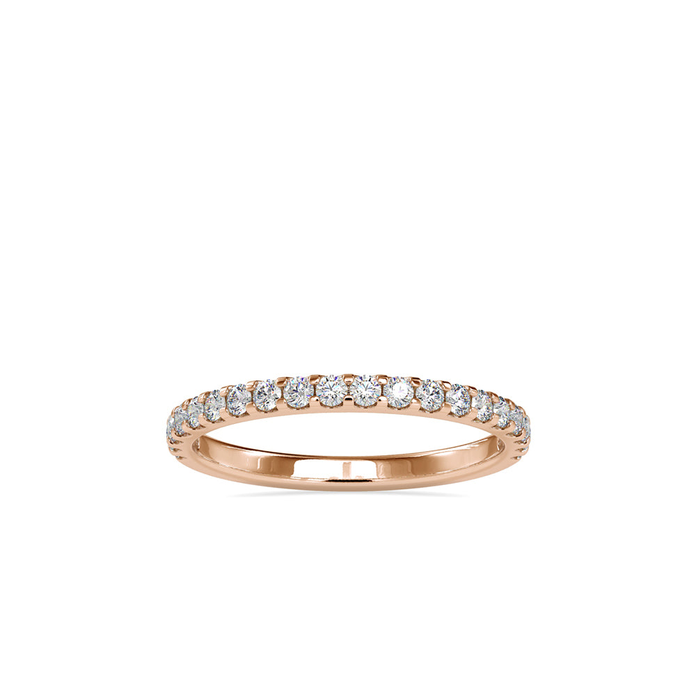SKU: 0007 (14K) Diamond-Accent Wedding band in Rose Gold.