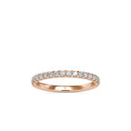 SKU: 0007 (14K) Diamond-Accent Wedding band in Rose Gold.