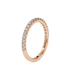 SKU: 0007 (22K) Diamond-Accent Wedding band in Rose Gold.