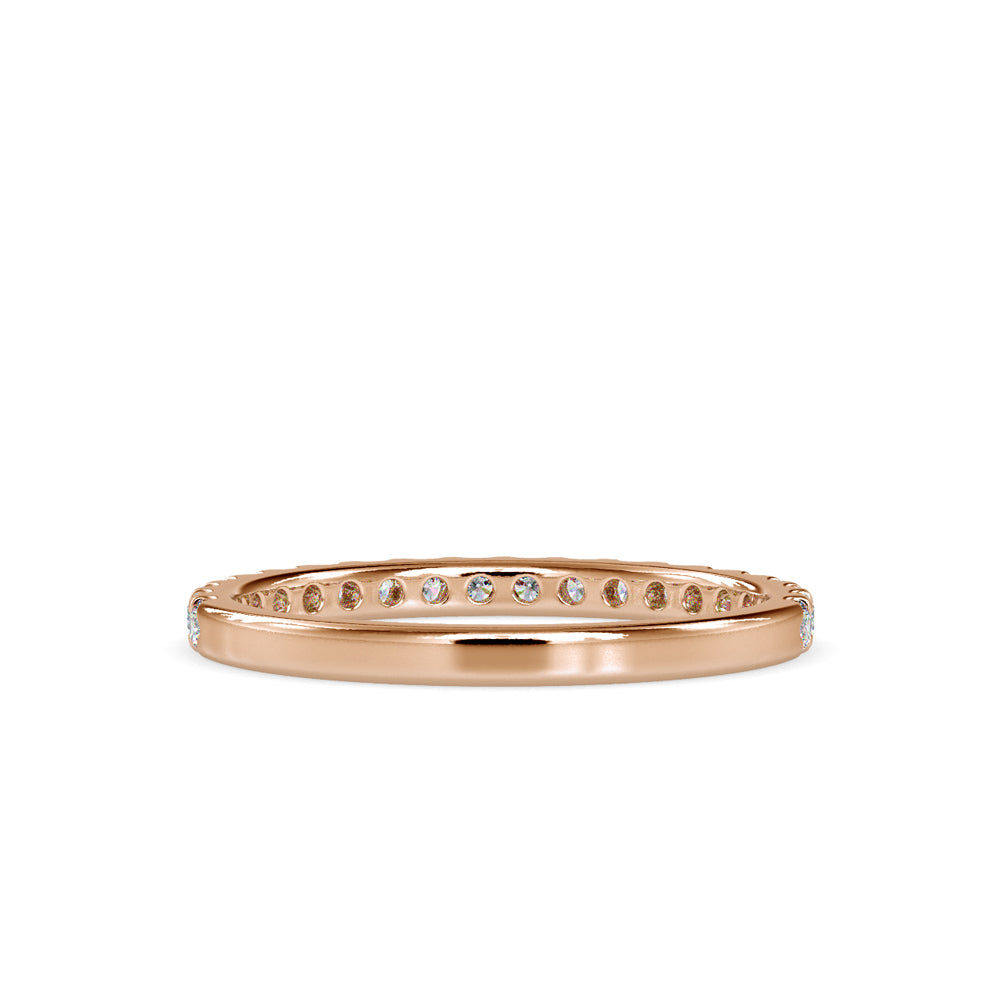 SKU: 0007 (18K) Diamond-Accent Wedding band in Rose Gold.